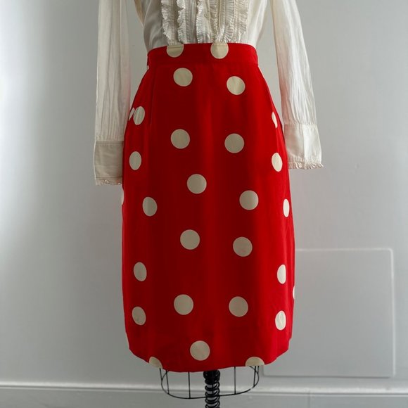 Retro Three-dimensional Polka-dot High-waist A-line Skirt